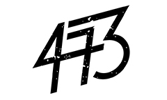 the logo for four seven three